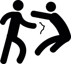 Person Fight Punch Stencil Svg Design File, Free Vectors File